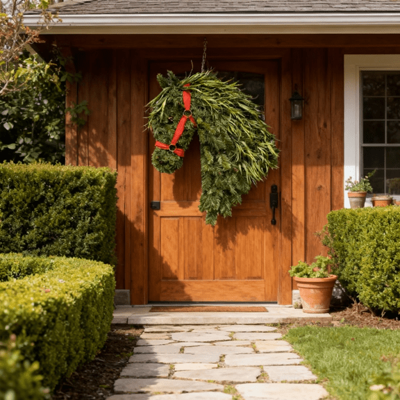 16.54 Inch Christmas Wreath Horse Head Wreath Metal Frame Horse Wire Garland Xmas Garland for Farmhouse Holiday Wall Porch Door Home Chair Fireplace Hanging Decor Xmas Tree Ornament