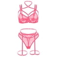 thumbnail image 1 of Gibobby Ropa sexy de mujer para sexo Lencería sexy para mujer, conjunto de camisón de malla, camisón sexy para el hogar, lencería para mujer(Rosa caliente, M), 1 of 4