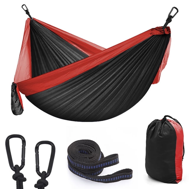 Coofit Tree Hammock Set Nylon Camping Hammock Parachute Hammock with Straps & Carabiner