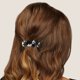 thumbnail image 2 of Ganga Única 2 Pcs Pinzas para el Cabello de Carey Clips para el Cabello de Acetato Pinzas Francesas para Cabello Grueso Gris Negro, 2 of 7