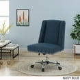 thumbnail image 2 of Quentin Home Office Fabric Adjustable Swivel Office Chair, Navy Blue, 2 of 7