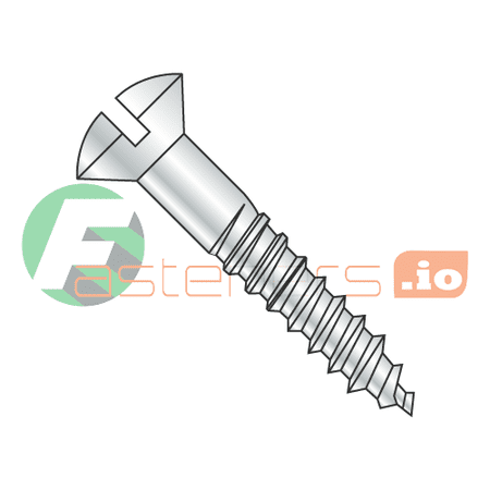 

#8 x 1 Wood Screws / Slotted / Oval Head / Steel / Zinc (Quantity: 4 000 pcs)