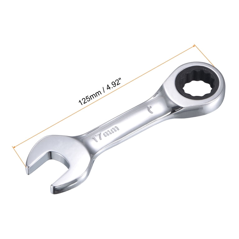 FOCMKEAS 1 Inch Ratcheting Combination Wrench - SAE, 72-Tooth, 12-Point Box End & 15° Open End, CR-V Steel