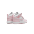 thumbnail image 3 of Jordan PRE SCHOOL Jordan 1 Mid PS "Pink Foam Fire Red White" DQ8424 608 from Stadium Goods, 3 of 8