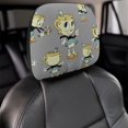 thumbnail image 4 of Cuphead Show Ms. Chalice Car Headrest Cover 2 Pcs Vehicles Seat Pillow Cover Protector Accessories Decor Auto Front/Rear Seats Head Rest Cover 2 Pcs Universal Fit Most Cars Sedan SUV Van, 4 of 7