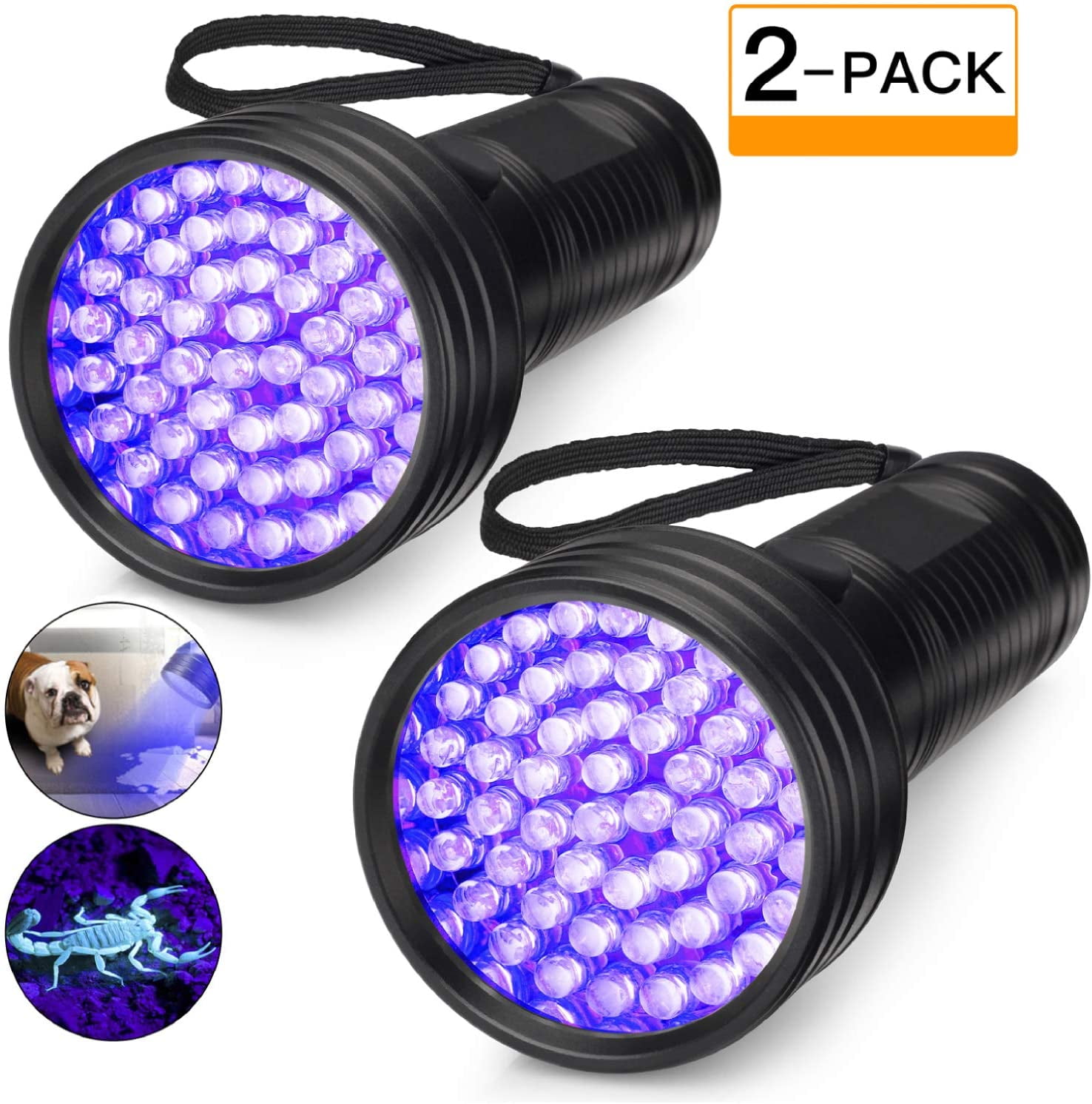 UV Flashlight Blacklight 51LED 395nm Ultra Violet Light Scorpion Detector Hunter 