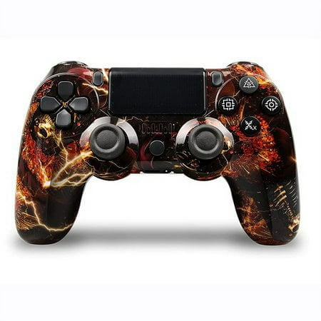 SPBPQY Wireless Controller Game Controller Compatible with PS4 (Fire&Thunder)