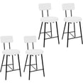 thumbnail image 6 of EastVita Modern Upholstered Bar Stools Set of 4 - Counter Height Bar Chairs with Round Seat/Back/Footrest for Kitchen Island/Dining Room/Pub - White, 6 of 7