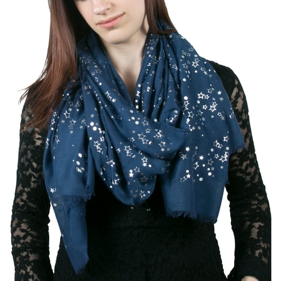 In Memory Scarf, Stars, Navy Blue
