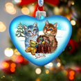 thumbnail image 2 of GDeBrekht 753-001 Kitty Cats Love Heart Glass Ornament, 2 of 2