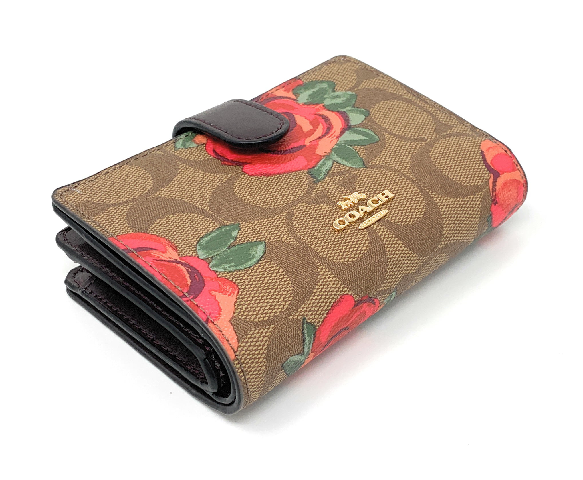COACH®  Medium Corner Zip Wallet With Country Floral Print