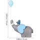 thumbnail image 1 of Resin Elephant Balloons Wedding Birthday Cake Decoration Decoration (Blue), 1 of 3