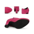 thumbnail image 2 of BLISSFUL STEP Round Toe Platform Block Heels Ankle Booties for Women Hot Pink 6, 2 of 6