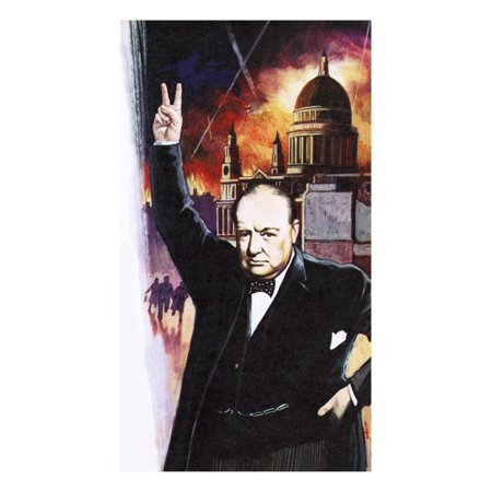 Blitz Paper - Winston Churchill During the Blitz Print Wall Art By English School