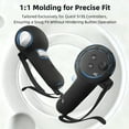 thumbnail image 3 of Rechargeable Silicone Grips Protector Cover for Meta/Oculus Quest 3/3S, Controller Grips Cover with Battery, Charging cover,Knuckle Straps, Anti-Throw Hand Strap for Meta Quest 3 Accessories Black, 3 of 8