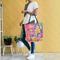 thumbnail image 4 of FORMRS Womens Canvas Tote Bag with Zipper Inner Pocket Shoulder Handbag, Art Map, 4 of 7