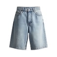 thumbnail image 4 of PBFRDSJ Jean Shorts Womens Mid Rise Stretchy Vintage Denim Shorts Summer Y2K Wide Leg Jorts with Pockets, 4 of 5