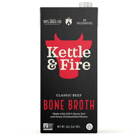 Kettle & Fire Classic Beef Bone Broth, Shelf-Stable, 32 oz