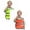 Z01-Orange 1PCS & Green 1PCS, variant on Kids Reflective Vest Child Toddler Safety High Visibility Vest Yellow for Cycling Walking Skiing