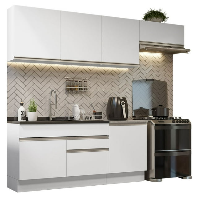 Cocina Integral Madesa Glamy 260cm Blanco 03