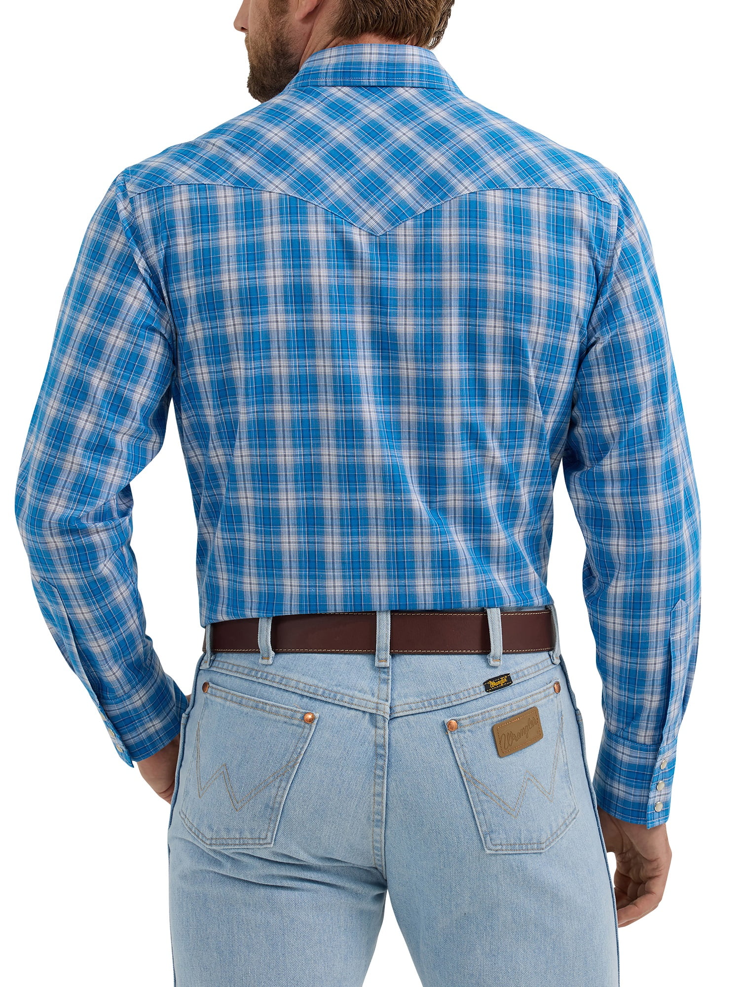 Wrangler® Men's and Big Men's Regular Fit Long Sleeve Western Shirt, Sizes S-5XL