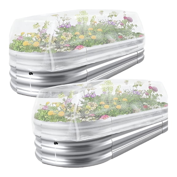 ZULAR Garden Mesh Covers for Raised Beds Rectangular Plant Mesh Covers with Drawstring