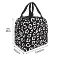 thumbnail image 3 of Lsque Black Leopard Pattern Lunch Bag Women/Men Insulated Lunch Box,Small Leakproof Cooler Food Lunch Containers Reusable High Capacity Lunch Tote Bags, 3 of 6