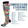 thumbnail image 2 of FORMRS Womens Knee High Socks Casual Long Thick Travel Daily Wear, 1 Pair, Whimsical Floral, 2 of 6
