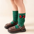 thumbnail image 3 of Odeerbi Bowknot Christmas Socks for Kids Boys Girls Mid-Calf Socks Fall Winter Green 2024 New Year's Red Socks Christmas Calf Socks Christmas Gift Stockings 3-12 Years Green, 3 of 5
