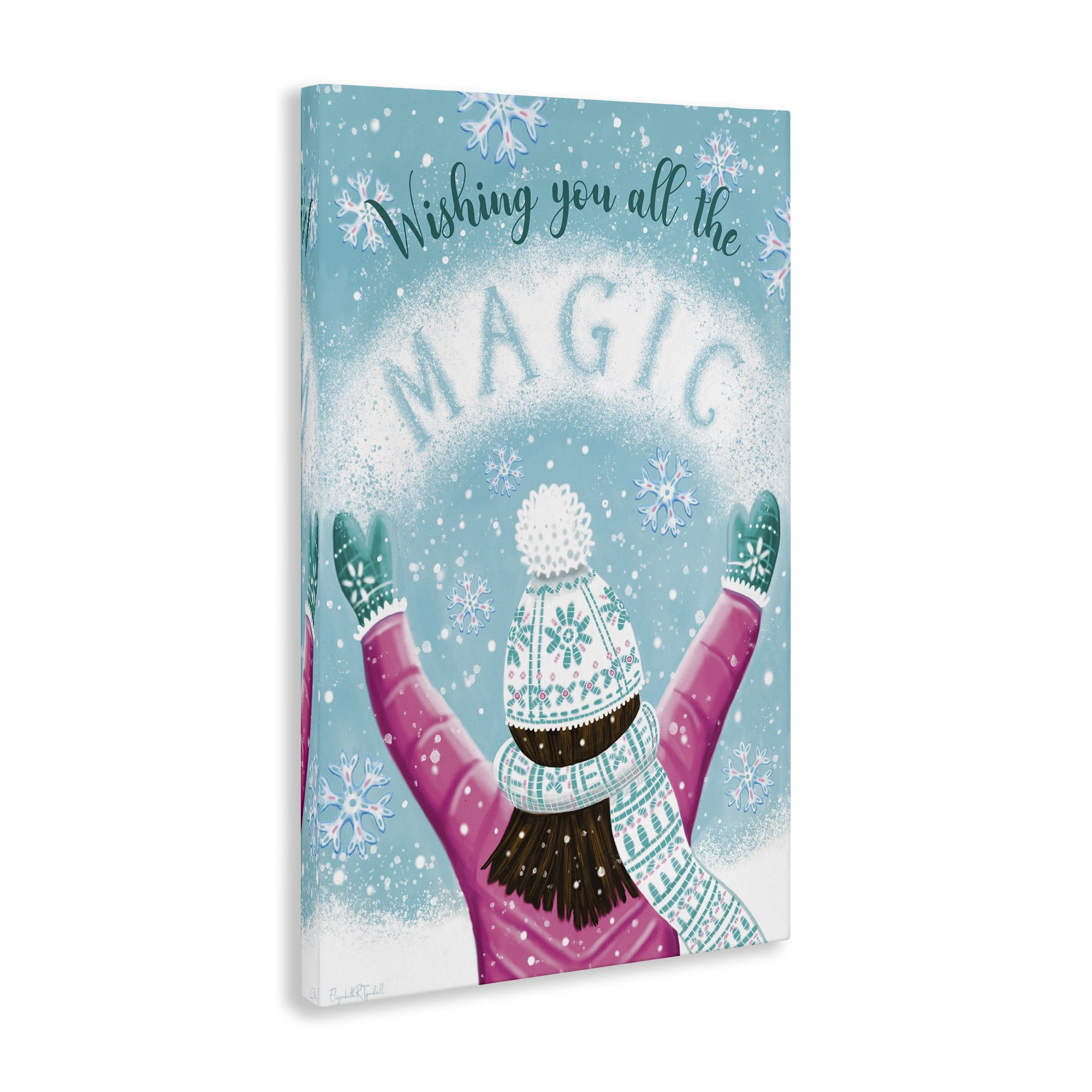 Stupell Industries Wishing You Magic Holiday Painting Gallery Wrapped Canvas Art Print Wall Art, 30 x 45