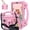 Pink, variant on REQO for iPad mini A17 Pro Case 2024/iPad Mini 6 Kids Case 2021,EVA Shockproof Cover for iPad mini 7th/6th Generation 8.3-inch, with Stand Handle Strap