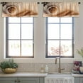 thumbnail image 4 of LALILO Kitchen Curtain Valance Firework Night Anniversary Rod Pocket Window Curtain 52"x 18" Set of 2, 4 of 7