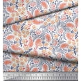 thumbnail image 3 of Soimoi Cotton Poplin Fabric Leaves,Floral & Paisley Block Print Sewing Fabric Yard 42 Inch Wide, 3 of 3