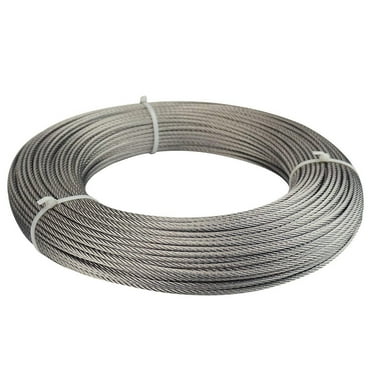 Ycvsad 150 Feet 1/8" Stainless Steel Cable Wire Rope Aircraft Cable Railing System Deck Cable Railing Hardware 7x7 Strand Indoor Outdoor DIY Balustrade String