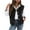 Black, variant on Womens Fuzzy Fleece Vest Sleeveless Button Down Fall Sherpa Jacket Winter Warm Old Money Outerwear with Pockets