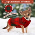 thumbnail image 5 of Kuoser Classic Plaid Dog Sweater Warm Pullover Knitwear for Small Medium Dogs, Green, XL, 5 of 9