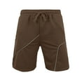 thumbnail image 2 of Bcfgryg Men's Loose Fit Streetwear Shorts – Oversized Casual Quarter Length Sports Shorts With Functional Design Big And Tall Men's Athletic Shorts Brown XXXL, 2 of 5