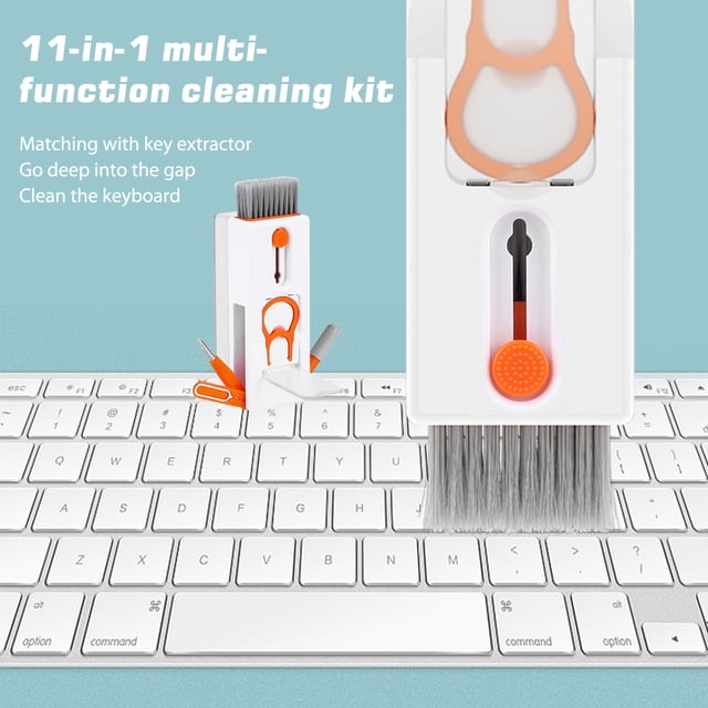 Juego De Limpieza Kit de limpieza de computadora 11 en 1 Cepillo limpiador de auriculares para productos digitales (B)