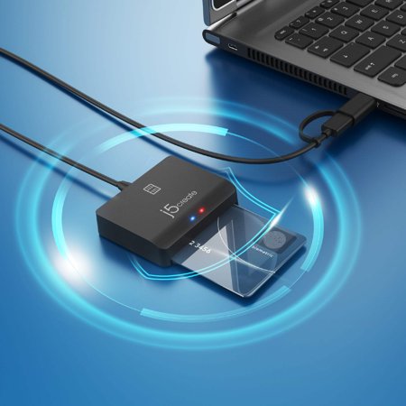 j5create - USBTM Smart Memory Card Reader - Black