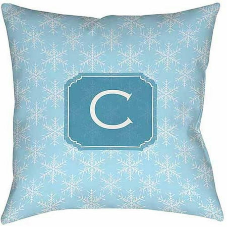 Thumbprintz Snowflake Monogram Decorative Pillows Walmart Com