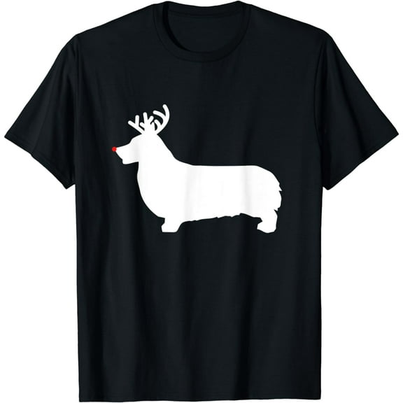 Pembroke Welsh Corgi Reindeer Christmas Dog T-Shirt