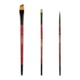 thumbnail image 6 of Creative Mark Ebony Splendor Short-Handle Synthetic Sable Paint Brush, Angular 1/8 in, Pack of 3, Teijin Multi-Filament Hair, Handcrafted Synthetic Paint Brushes for Acrylic, Watercolor  & More, 6 of 7