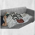 thumbnail image 6 of Fitness Soft Flannel Fleece Throw Blanket, No Pain No Gain Vintage Emblem Design Barbells Weightlifting Bodybuilding, Cozy Plush for Indoor and Outdoor Use, 50" x 70", Coral Black White, by Ambesonne, 6 of 6