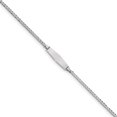 thumbnail image 1 of 14k WG Flat Curb Link Soft Diamond Shape ID Bracelet (Weight: 2.21 Grams, Length: 6 Inches), 1 of 3