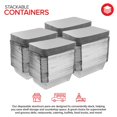 thumbnail image 4 of 2 Lb Small Aluminum Pans with Lids (100 Pack) - Foil Pan + Cardboard Cover, Disposable Cookware, Takeout Trays - To Go Disposable Food Conta, 4 of 7