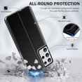thumbnail image 2 of for Samsung Galaxy S21 Ultra 5G Case Clear View Window Smart Slim for Samsung S21 Ultra Case Luxury Mirror Hard PC Kickstand Leather Flip Shockproof Galaxy S21 Ultra Cover (Black), 2 of 7