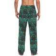 thumbnail image 4 of FORMRS Mens Pajama Pants with Pockets Cotton Sleepwear Lounge Bottoms Sizes S-2XL, Green Art Abstract Pattern, 4 of 7