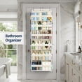 thumbnail image 5 of LazySpin Over the Door Organizer 6 Tiers, Clear Window Behind Door Storage of 12 Compartments, Over the Door Storage, Door Hanging Organizer for Closet, Diaper Organizer, Off-White, 5 of 8