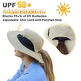 thumbnail image 4 of Flyingstar Women's Ponytail Sun Hat for Hiking, Gardening and Safari, Wide Brim Hat For Women with Breathable Mesh and Ponytail Hole Opening, Tan, 4 of 7