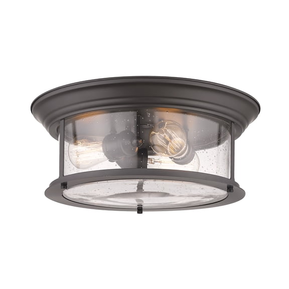 Z-Lite 727F16 Sonna 3 Light 15-1/2" Wide Flush Mount Drum Ceiling Fixture - Bronze